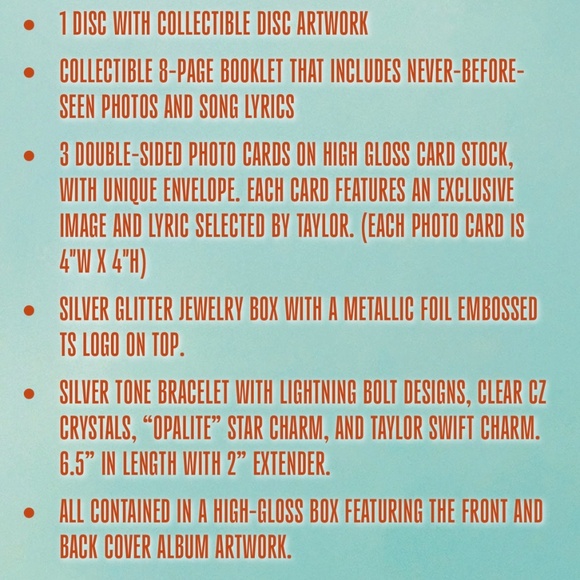 Taylor Swift "It's Beautiful" The Life Of A Showgirl Deluxe CD Opalite Bracelet - Picture 4 of 5